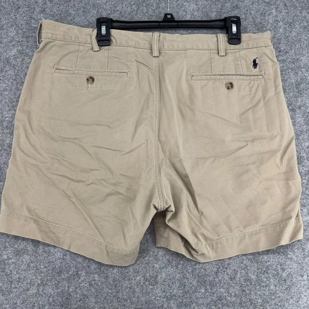 Polo Ralph Lauren Mens 36 Stretch Classic Fit Chino Shorts Tan Khaki Cotton